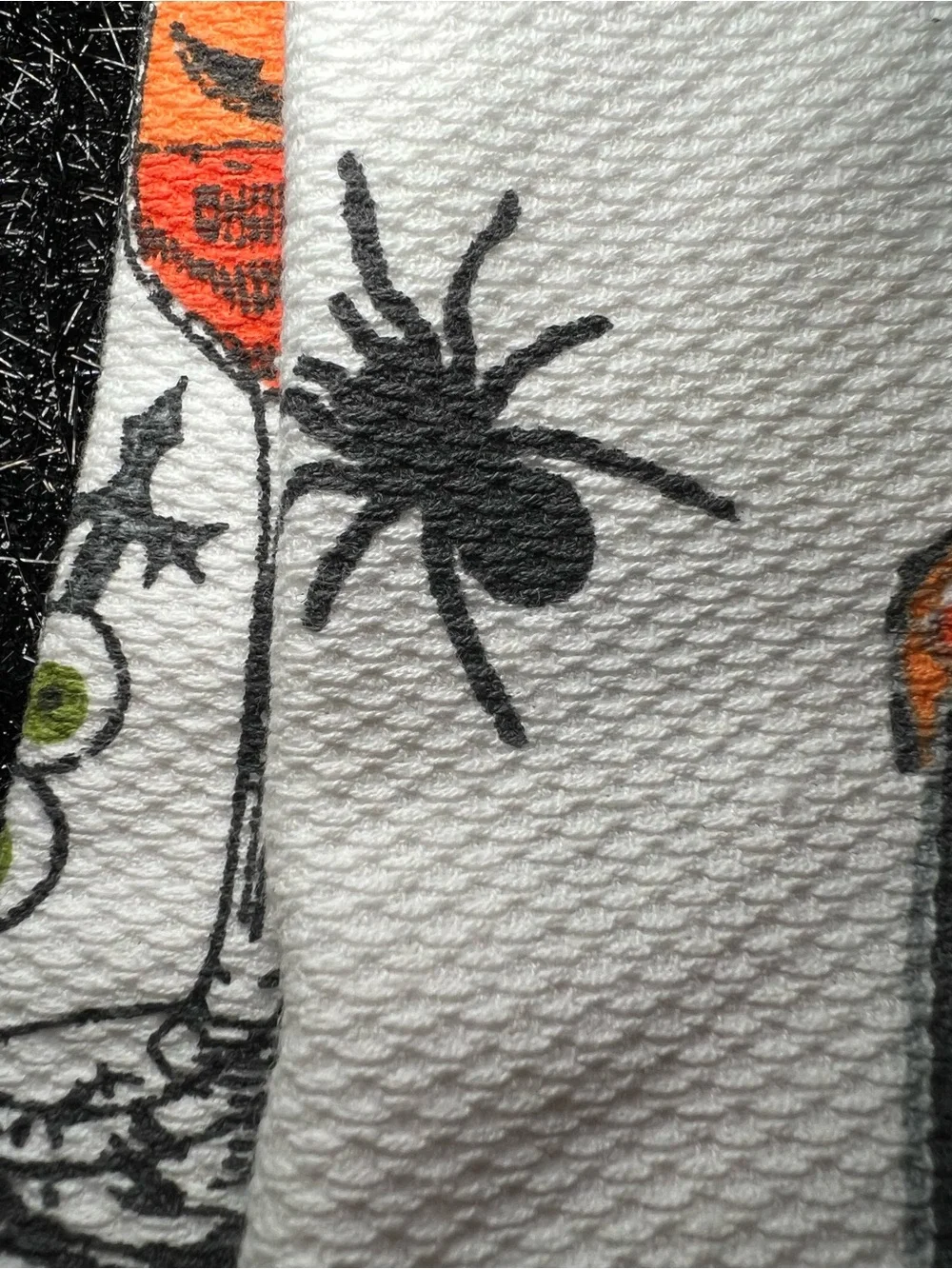 3 Spooky Halloween Cocktails Kitchen Towels Spider Webs Eyeballs Bone Martini